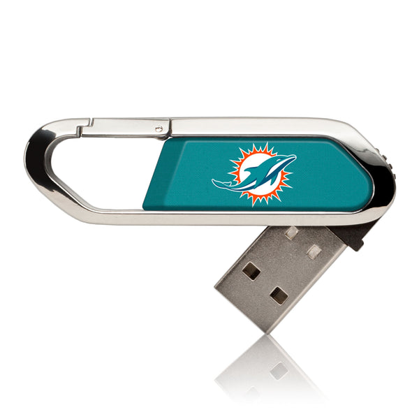 Miami Dolphins Solid USB 16GB Clip Style Flash Drive