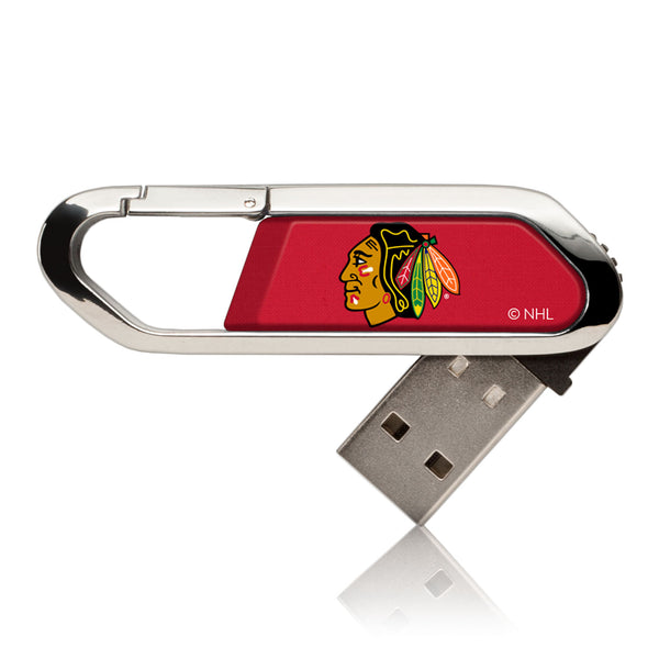 Chicago Blackhawks Solid USB 32GB Clip Style Flash Drive