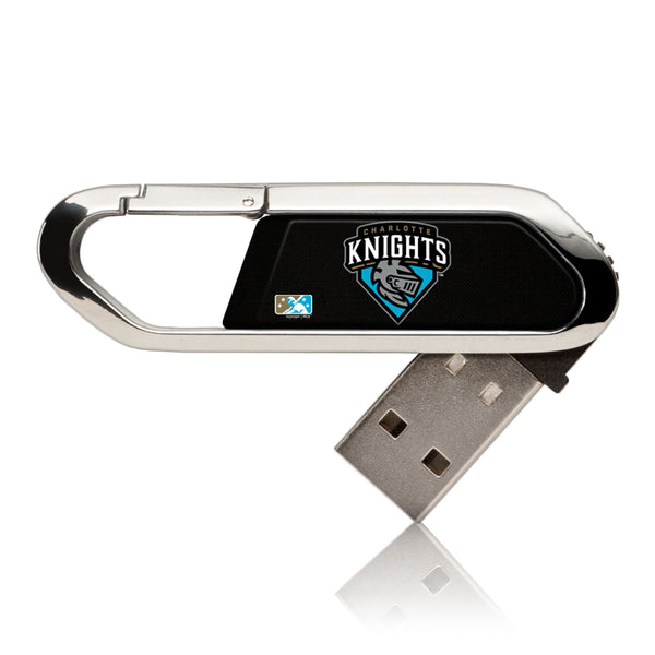 Charlotte Knights Solid USB 32GB Clip Style Flash Drive
