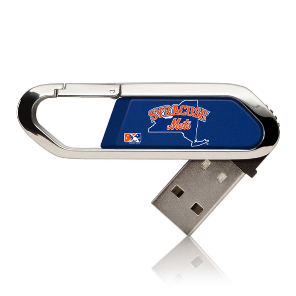 Syracuse Mets Solid USB 32GB Clip Style Flash Drive
